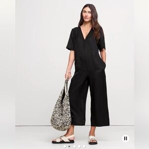 Banana Republic Linen Blend Wide Leg Jumpsuit NWOT